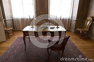 The antechamber of the Duchessâ€™s apartments in Rundale Palace, Latvia Stock Photo